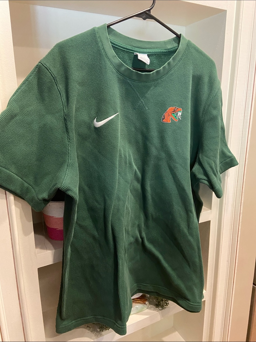 Nike FAMU Football Cricket Bowl Green Short-Sleeve Thermal Tee with Rattler
